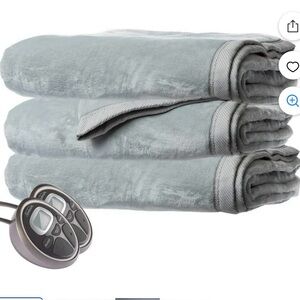 Sunbeam Plush Microfiber Throw Blanket - Slate Blue